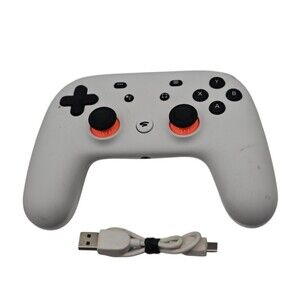Google Stadia H2B White Bluetooth Premier Edition Controller w/ Type C Cable